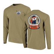 Auburn Aubie Claus Snow Globe Comfort Colors Long Sleeve Tee